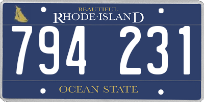 RI license plate 794231
