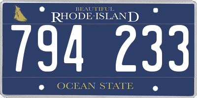 RI license plate 794233