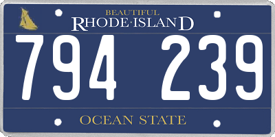 RI license plate 794239