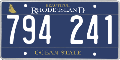 RI license plate 794241