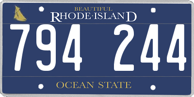 RI license plate 794244