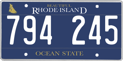 RI license plate 794245
