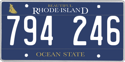 RI license plate 794246