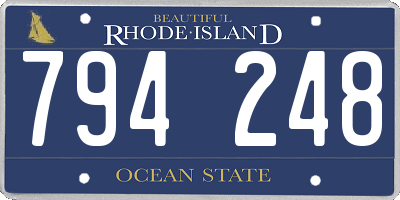 RI license plate 794248