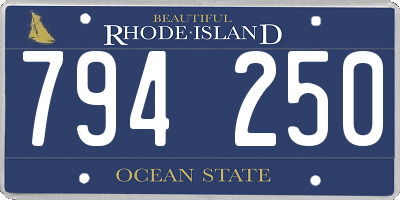 RI license plate 794250
