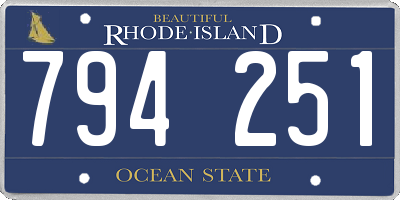 RI license plate 794251