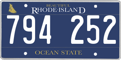 RI license plate 794252