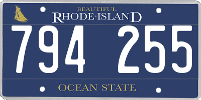RI license plate 794255