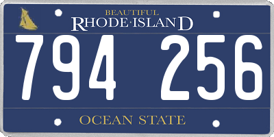 RI license plate 794256