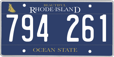 RI license plate 794261