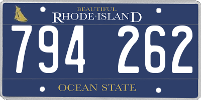 RI license plate 794262