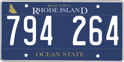 RI license plate 794264