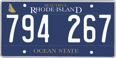 RI license plate 794267