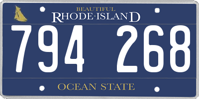 RI license plate 794268