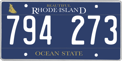 RI license plate 794273