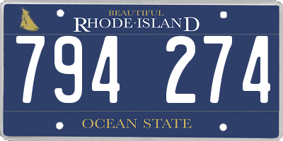 RI license plate 794274