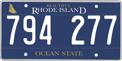 RI license plate 794277