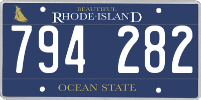 RI license plate 794282