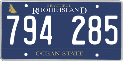 RI license plate 794285
