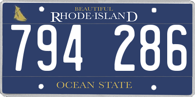 RI license plate 794286