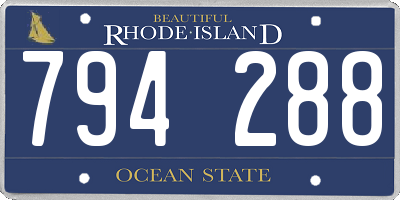RI license plate 794288