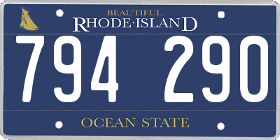 RI license plate 794290