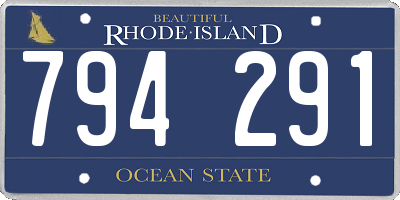 RI license plate 794291