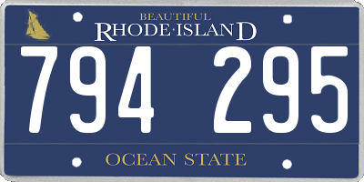 RI license plate 794295