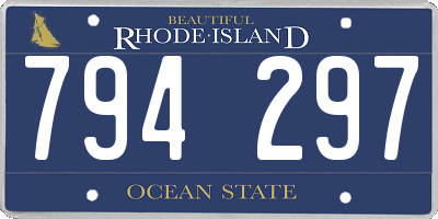 RI license plate 794297