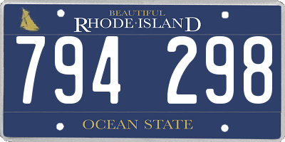 RI license plate 794298