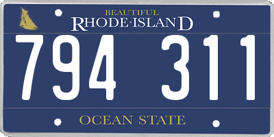 RI license plate 794311