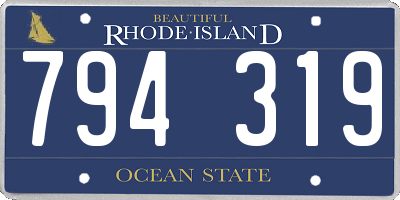 RI license plate 794319