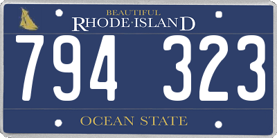 RI license plate 794323