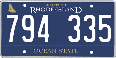 RI license plate 794335