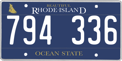 RI license plate 794336