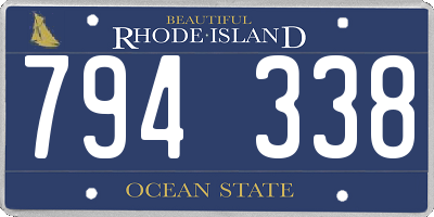 RI license plate 794338