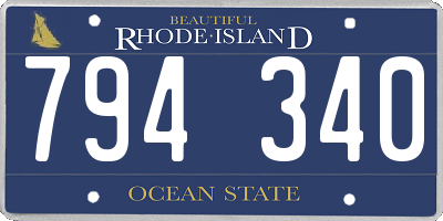 RI license plate 794340