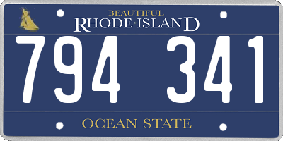 RI license plate 794341