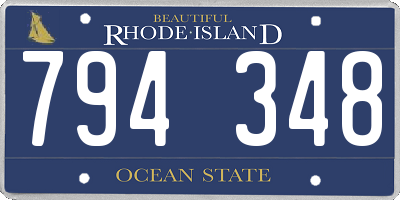 RI license plate 794348