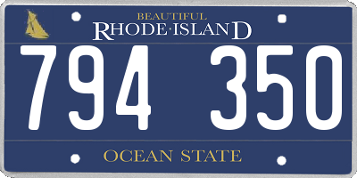 RI license plate 794350