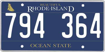 RI license plate 794364