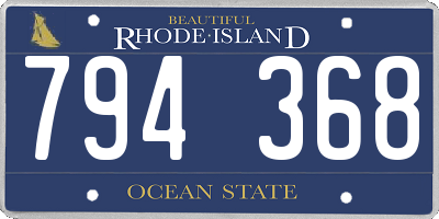 RI license plate 794368
