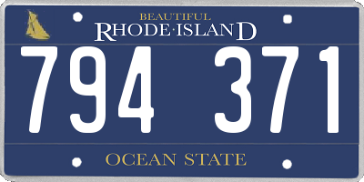 RI license plate 794371