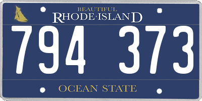 RI license plate 794373