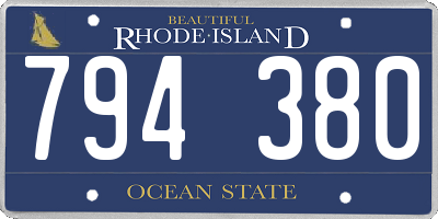 RI license plate 794380