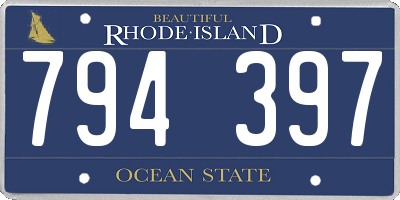 RI license plate 794397