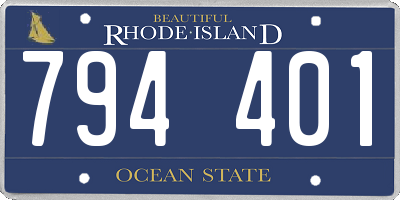 RI license plate 794401