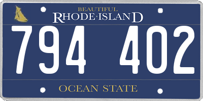 RI license plate 794402