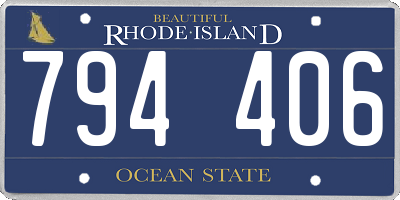 RI license plate 794406