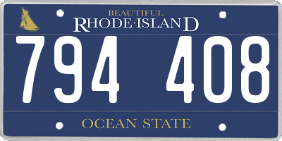 RI license plate 794408